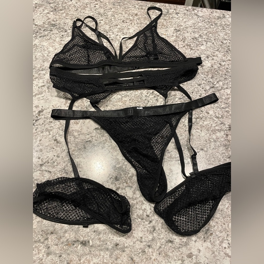 Black Lace Lingerie Set size XXXL plus size